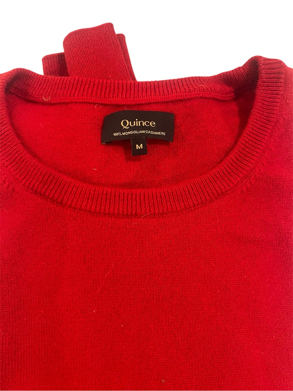 Quince Red Cashmere Crewneck Sweater